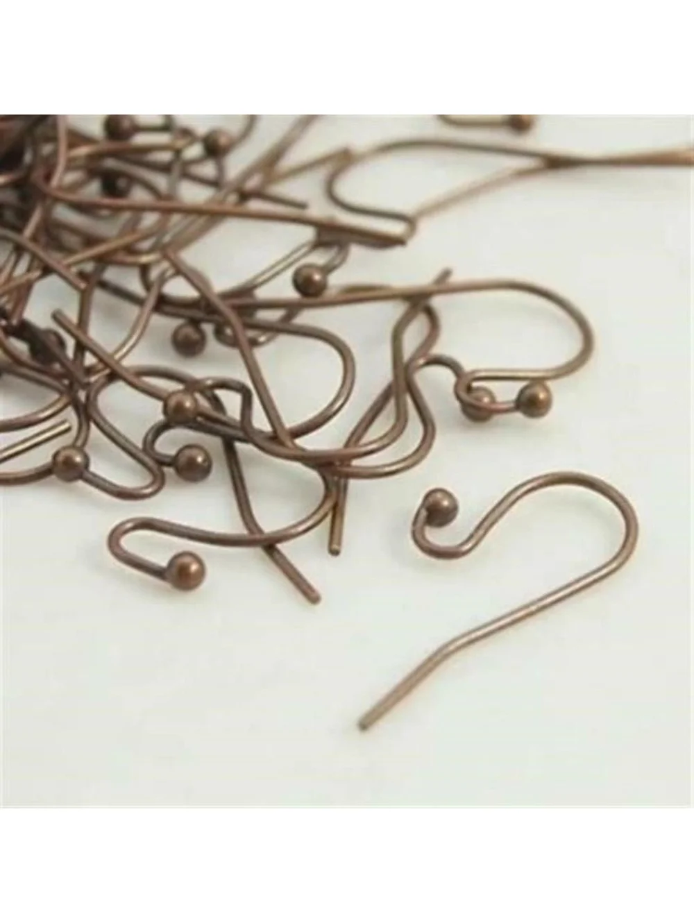 Antique Copper Plated Minimalist Open Loop Earring Hooks Findings 20 pcs
